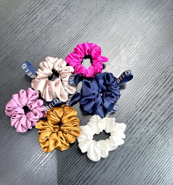 Get 7 Luxe Silk Hair Scrunchies - Image 3